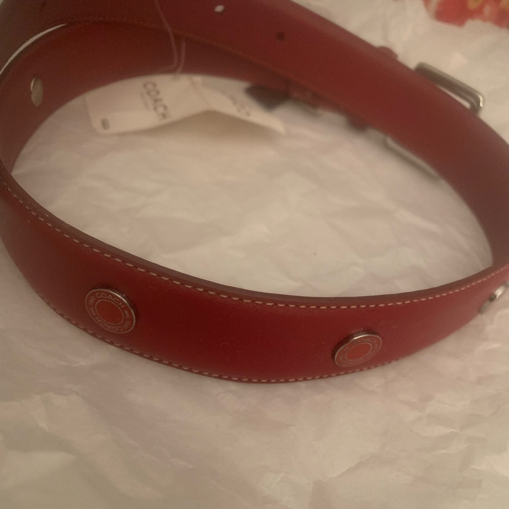 NWT Coach Red Grommet Collar SIZE XL 8848 22"-26”